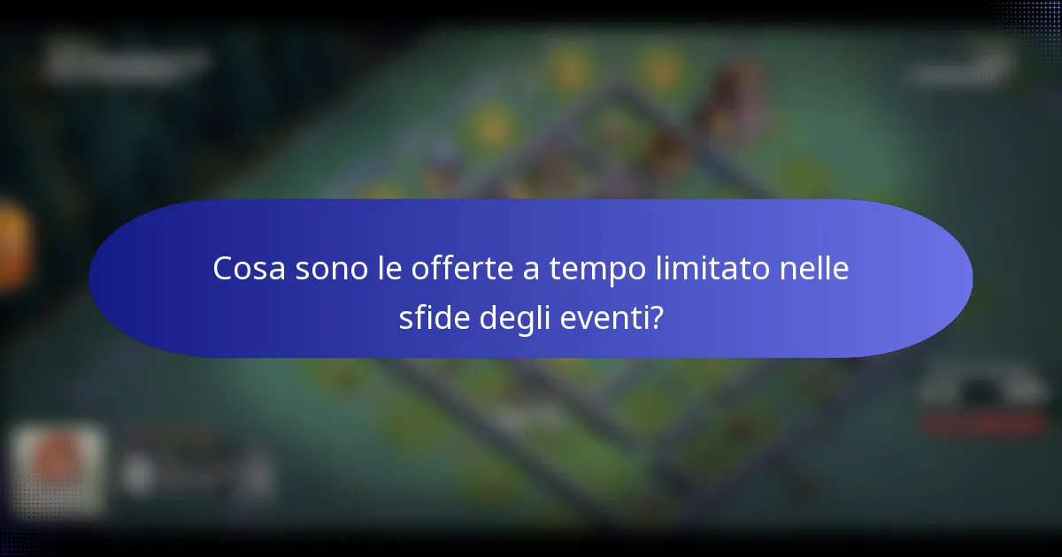 Cosa sono le offerte a tempo limitato nelle sfide degli eventi?