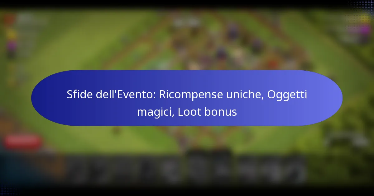 Read more about the article Sfide dell’Evento: Ricompense uniche, Oggetti magici, Loot bonus