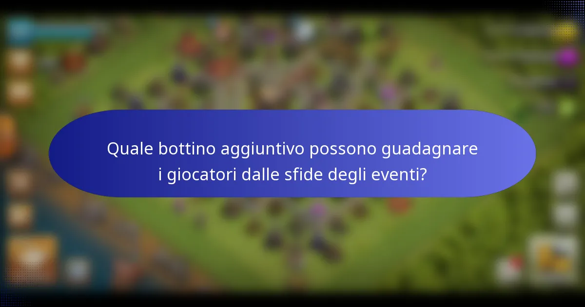Quale bottino aggiuntivo possono guadagnare i giocatori dalle sfide degli eventi?