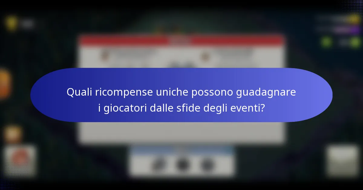 Quali ricompense uniche possono guadagnare i giocatori dalle sfide degli eventi?