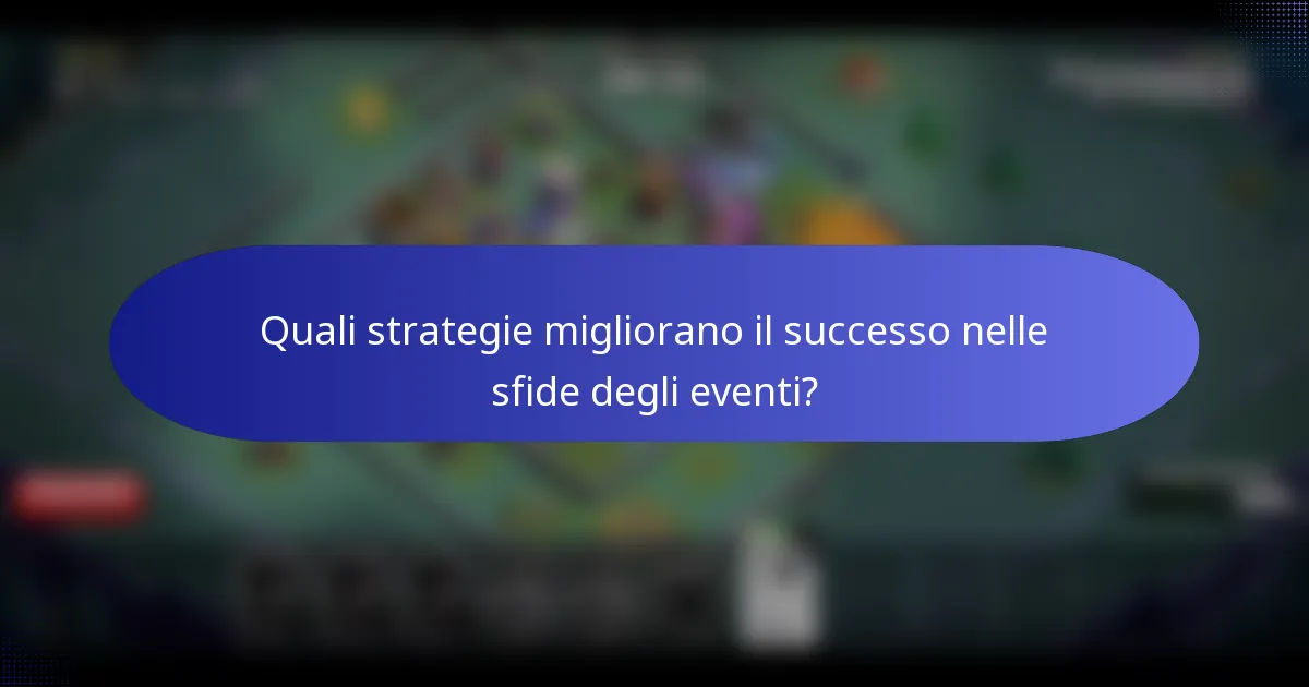 Quali strategie migliorano il successo nelle sfide degli eventi?