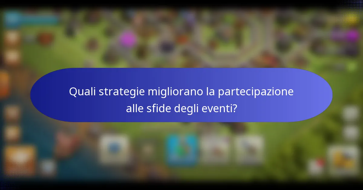 Quali strategie migliorano la partecipazione alle sfide degli eventi?